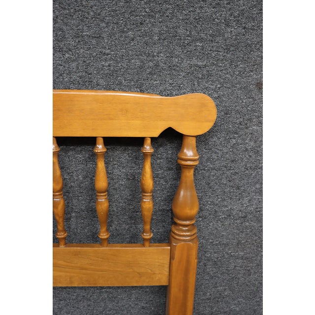 Wood Ethan Allen American Maple King Size Bootjack Headboard For Sale - Image 7 of 10