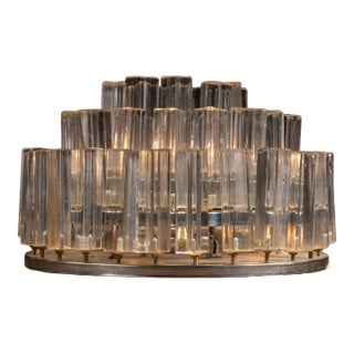 Early 20th Century Mid-Century Modern Lucite Tiered Flush Mount Ceiling Light For Sale