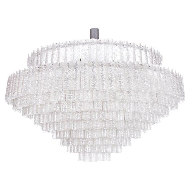 Large Murano Glass Tubes Ballroom Chandelier from Doria, 1960s For Sale - Image 16 of 16