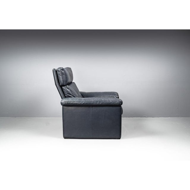 Blue Leather Armchair from Cor Conseta, Germany, 1980s For Sale - Image 5 of 18