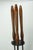Vintage Mid Century Modern Fireplace Tool Set Wood Handles Brass Black Iron For Sale - Image 4 of 10